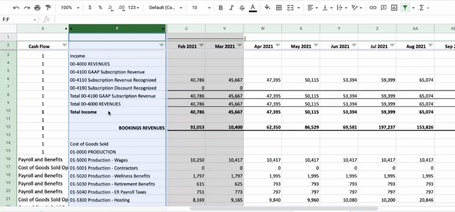 SaaS Profit and Loss Actual vs Budget